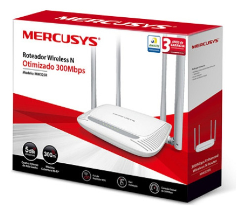 Roteador Wireless Mercusys N Otimizado 300 Mbps Mw325r