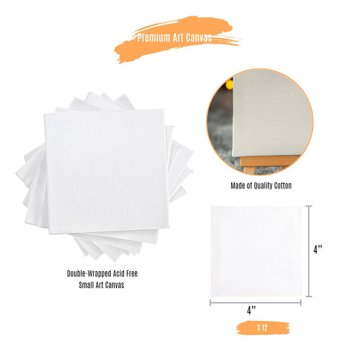 Juego De Mini Lienzo Y Caballete Para Niños Kit De Pintura