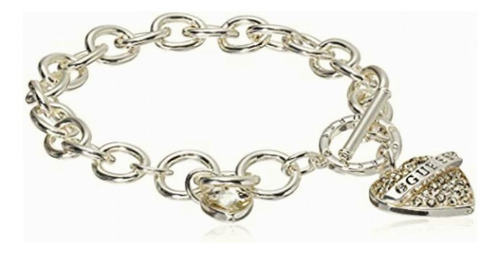 Guess Women's Toggle Charm Bracelet, Silver, One Size Color Plateado
