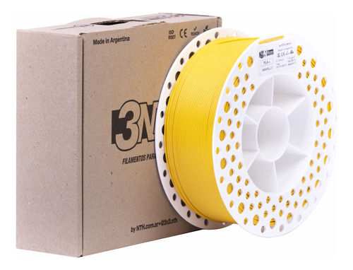 3n3 filamento pla+ 3nmax 1.75mm 1kg color amarillo