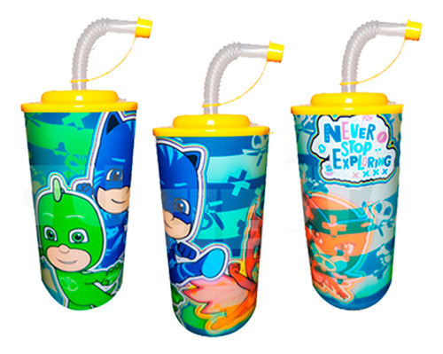 10 Vasos Dulceros Reutilizables Pj Mask