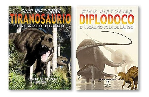 ** 2 Libros Dino Historias ** Tiranosaurio Diplococo