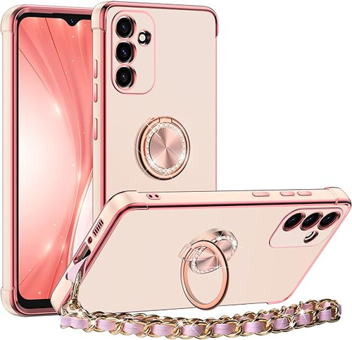 Funda Para Samsung A14 C/agarre Rosa