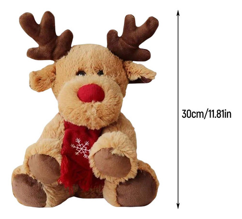 Bonito Muñeco De Peluche Navideño, Muñeco De Reno, Animal