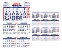 Comprar Calendario Chile 2025 4 Formatos Digitales Pdf