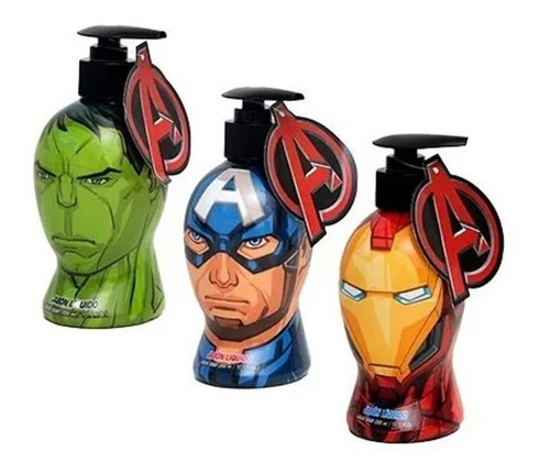 Jabon Liquido 2d Avengers Iron Man/hulk/cap. America 300ml