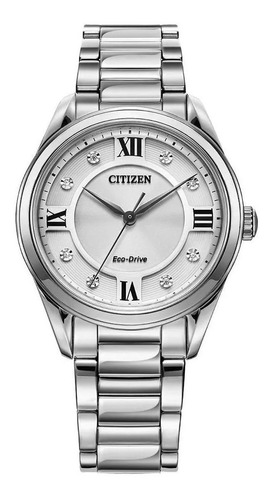 Citizen Ladies Eco-drive Arezzo Diamond Reloj De Acero Inoxi
