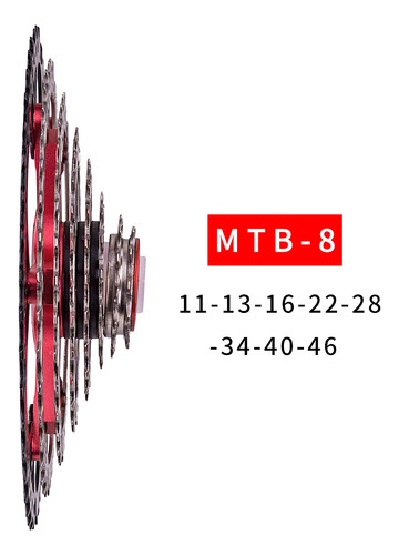 Bicicleta De Montaña Mtb De 8 Velocidades 11-46t Cassette Fr