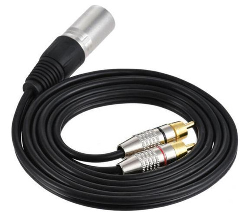 2 Rca Macho Macho Xlr Hembra 0.5m Negro 0.5m 0.5m