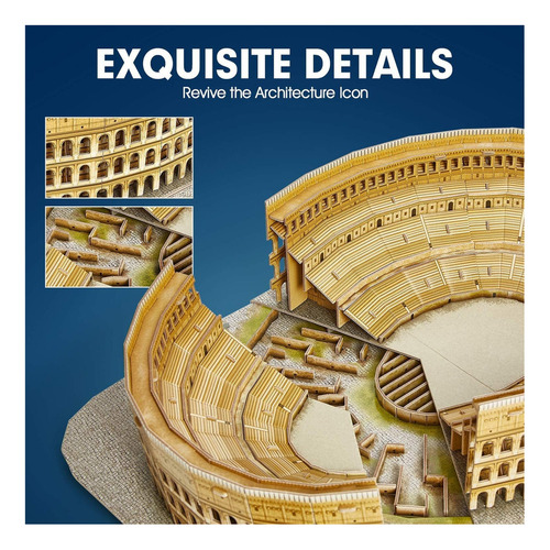 Fl El Coliseo Roma Puzzle 3d Natgeo 131 Piezas Cubicfun