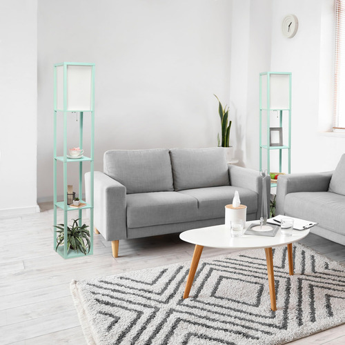 Luminária De Chão Simple Designs Lf1014-aqu Etagere Organize