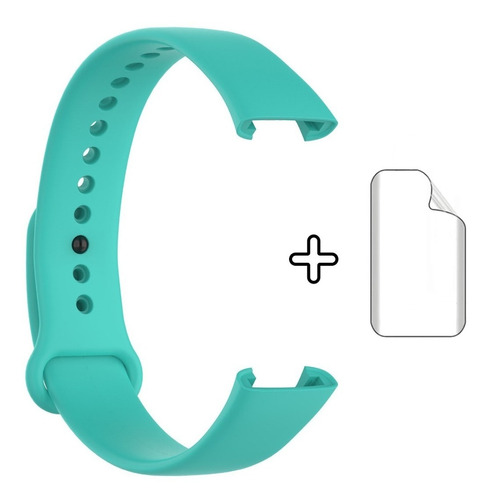 Pulseira + Película Para Relogio Xiaomi Redmi Smart Band Pro Cor Verde/Água