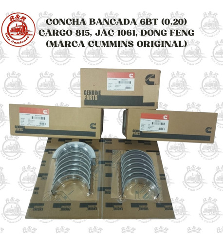 Cojinete Bancada 6bt(0.20) Cummins Para Jac 1061