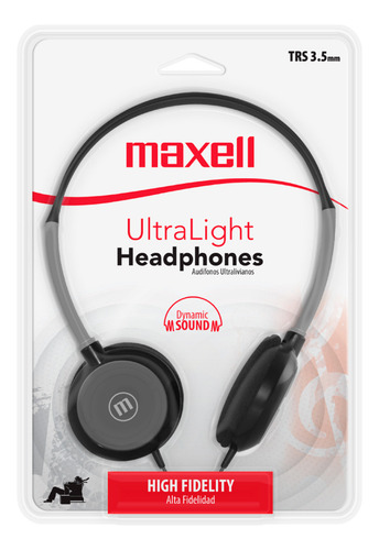 Audifonos Maxell Hp-200 Trss Ultralight Dynamic Negro