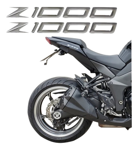 Par Adesivos Compativel Kawasaki Z1000 Cromado Resinado Re23