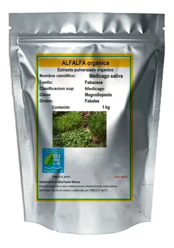 Alfalfa En Polvo 1kg Orgánica