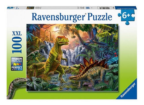 Puzzle Xxl Oasis De Dinosaurios - 100 Piezas Ravensburger