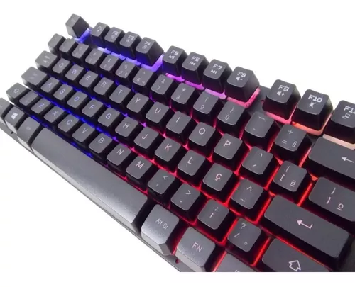 Teclado gamer Knup KP-TM010 QWERTY Outemu DIY Blue português