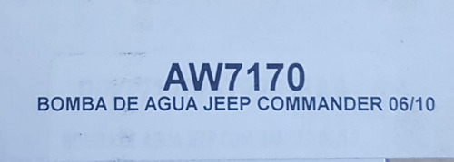 Bomba De Agua Jeep Commander 5.7 06/10