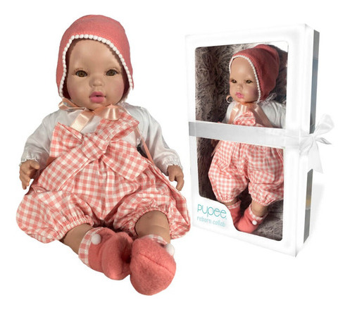Boneca Bebê Reborn Alina Pink Pupee 