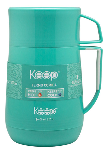 Termo Comida Pp Keep 600 Ml Celeste