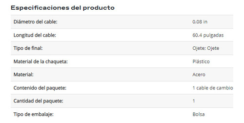 Cable Selector Velocidades Cadillac Escalade 2.0l L4 2012