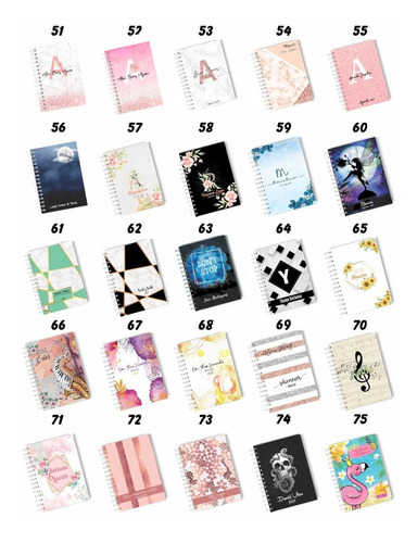 Imagem 7 de 10 de Agenda Personalizada Ano Atual C/nome Floral Preta