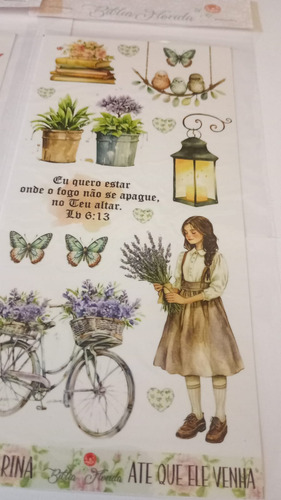 Kit Com 3 Adesivos Transparente Slim Tema Lamparina O Noivo Vem, Chama Acesa, Até Que Ele Venha - Bible Journaling Editora Bíblia Florida