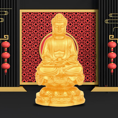 Estatuas De Buda Escultura Figura En Miniatura Tablero Oro