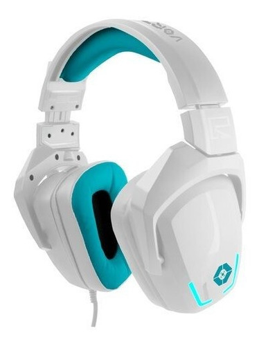 Diadema Gamer Vortred V-930433 - Blanco/cian, Usb