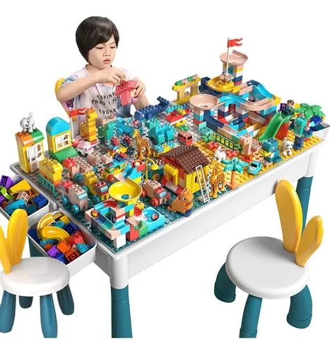 Mesa de bloques para niños clearance