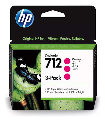 Combo X3 Cartuchos Hp Original 712 Magenta T210 T230 T250