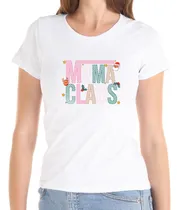Comprar Playera Algodon Mama Claus  Navidad Copos De Nieve Reno Sant