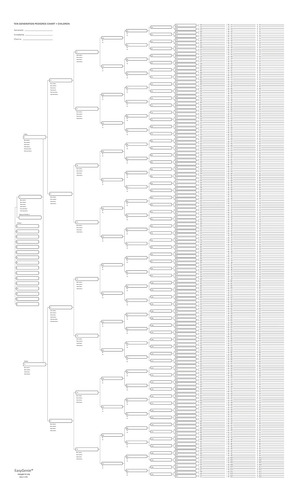 10 Gráficos Genealógicos Blanco De 10 Generaciones (p...