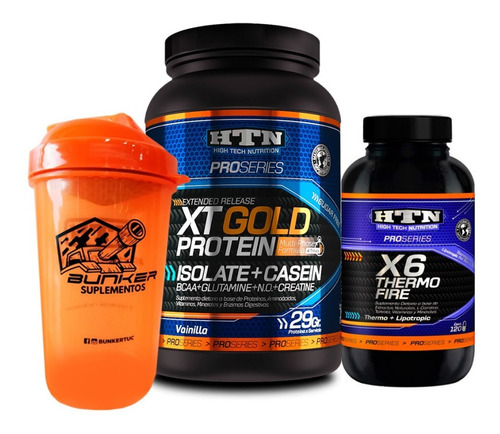 Htn Xt Gold Protein Isolate Quemador Thermofire + Shaker 