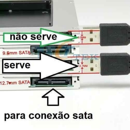 Usb Case Portátil P/drive Dvd/bluray De Notebook 12.7mm Sata