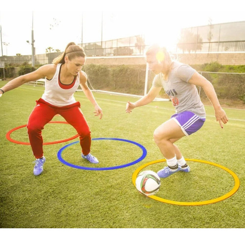 Set X12 Aros De Agilidad 60cm Entrenamiento Deporte Futbol