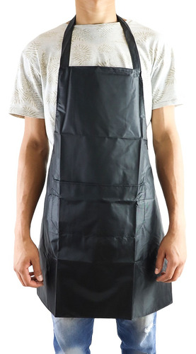 Imagen 2 de 3 de Pechera Con Bolsa Impermeable Peluqueria Barberia O Cocina