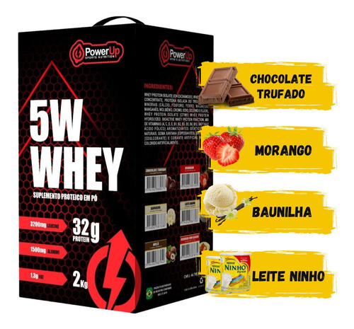 Whey Protein 5w Mbd Red 2kg Concentrada E Isolada Nutrition Sabor Morango