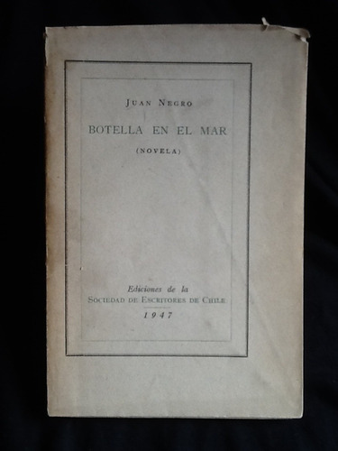 Botella En El Mar - Juan Negro - Obra Escasa