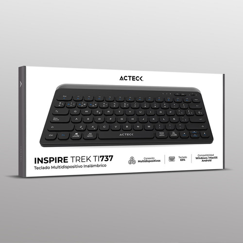Teclado Multidispositivo Inalámbrico Inspire Trek Ti737 Teclado Negro Idioma Español Latinoamérica