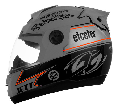 Capacete Moto Masculino Feminino Evolution Power Brands Cor Cinza Tamanho do capacete 62