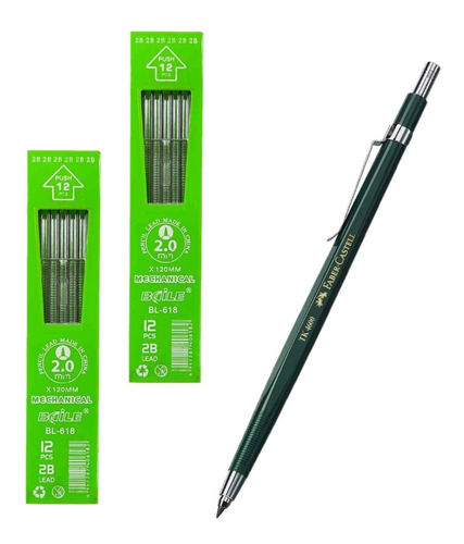 Set Faber Castell Portaminas 2 Mm Tk-4600 + Minas 