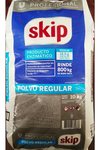 Jabon Skip Para Ropa En Polvo  X 10 Kg