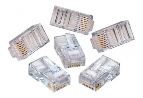 Imagen 3 de 8 de Ficha Plug Reguvolt Categoría 6 Rj45 X 100 Unidades Utp