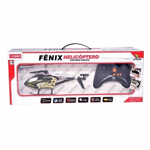 * Helicoptero Fenix 3 Canais Art Brink Com Giroscopio 27 C M