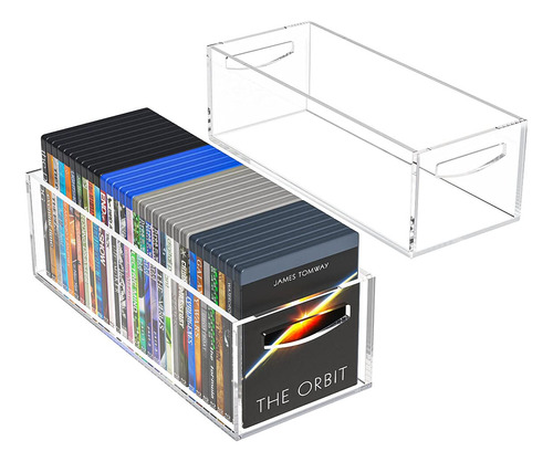 Aitee Caja De Almacenamiento De Dvd/cd 2 Paquetes Contenedor