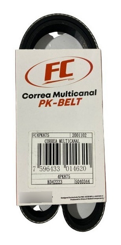 Correa Alternador  Accent Getz Toyota Corolla 4pk875