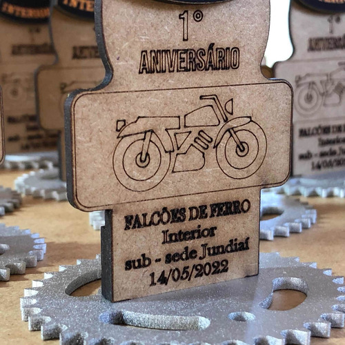 100 Troféus Personalizados Lembrança Motociclismo Motoclube