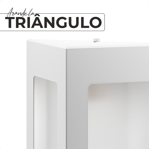 22 Arandela Triangular Em Alumínio E Vidro Externa Interna